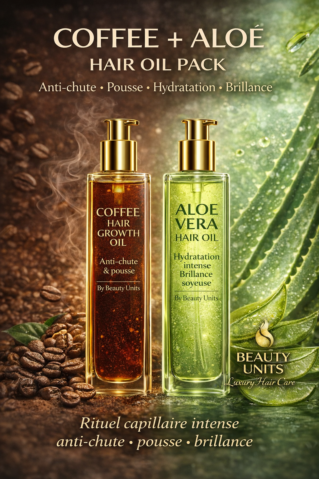 Coffee + Aloe Hair Oil Pack : le rituel capillaire naturel pour une pousse rapide et des cheveux éclatants