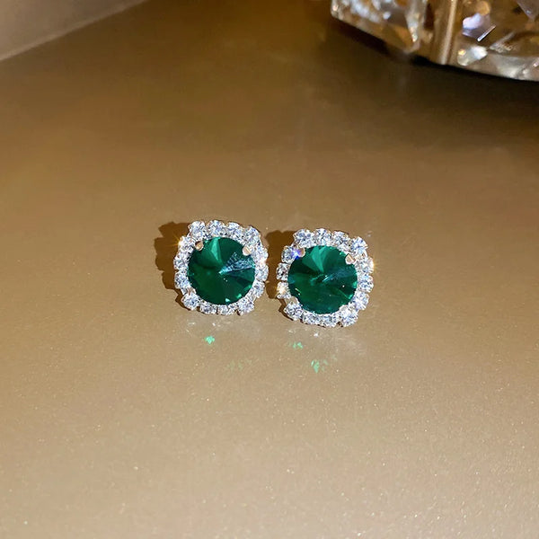 Glam Green Crystal Jewelry Set