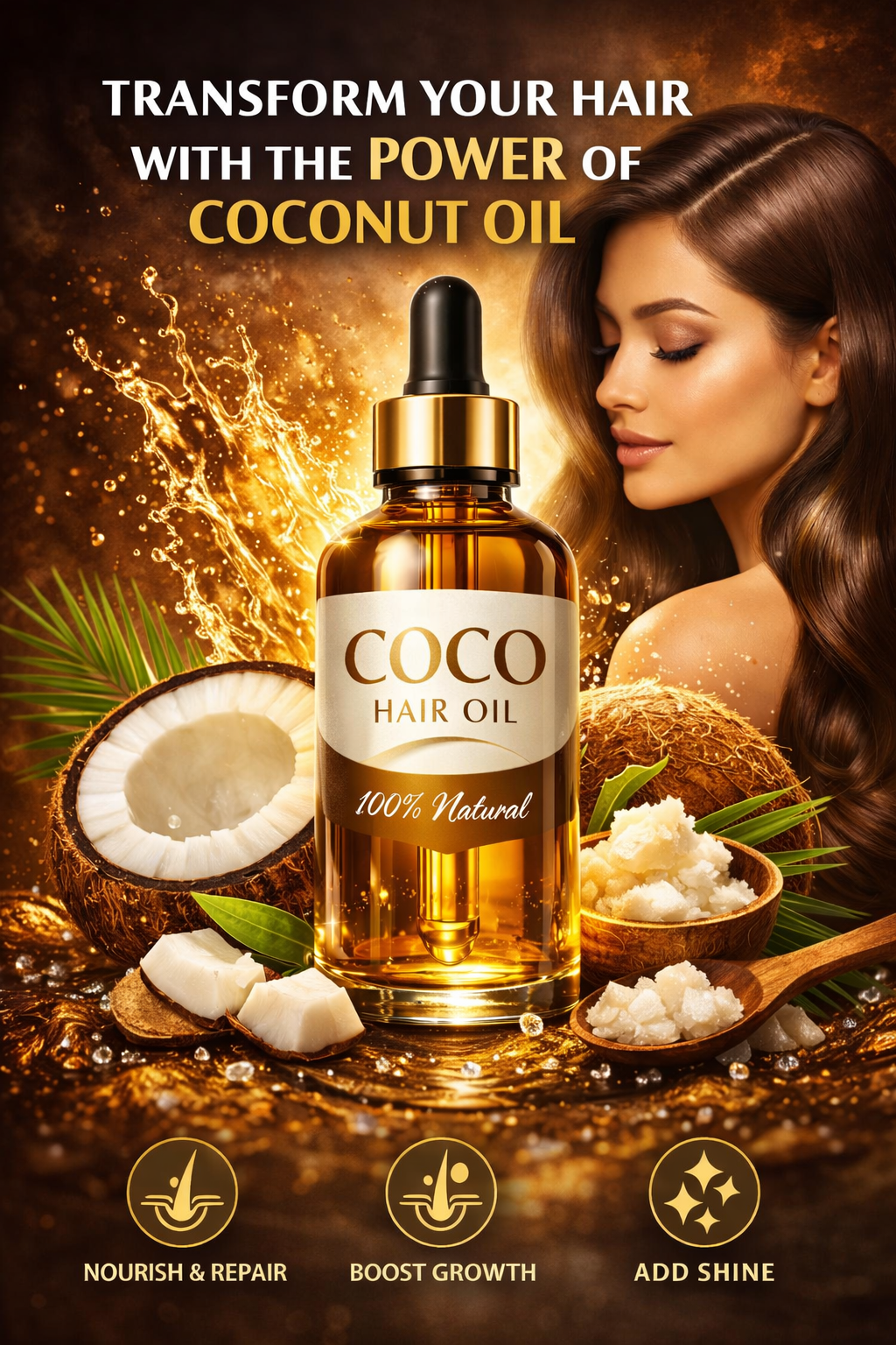 COCO Hair Oil – Huile de Coco Capillaire 100 % Naturelle | By Beauty Units

🥥 Nourrit. Répare. Fait briller.
L’huile de coco capillaire incontournable pour des cheveux plus