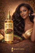 Huile de Cacao – Huile Capillaire Nourrissante
By Beauty Units
✨ 
Une huile capillaire riche à base de cacao, idéale pour nourrir intensément, assouplir les cheveux et restaurer leur b