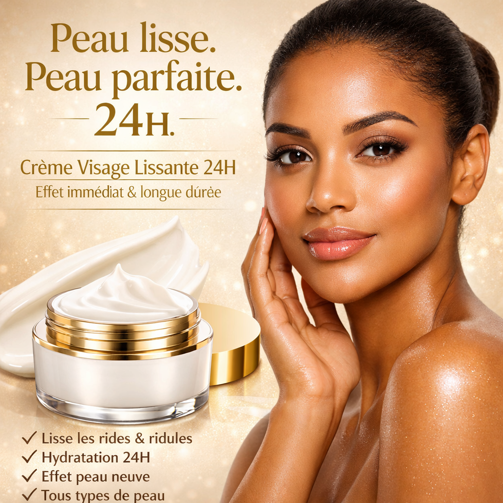 🧴 Crème Visage Lissante 24H Peau Lisse & Parfaite
Par Beauty Units
✨ Effet immédiat & longue durée