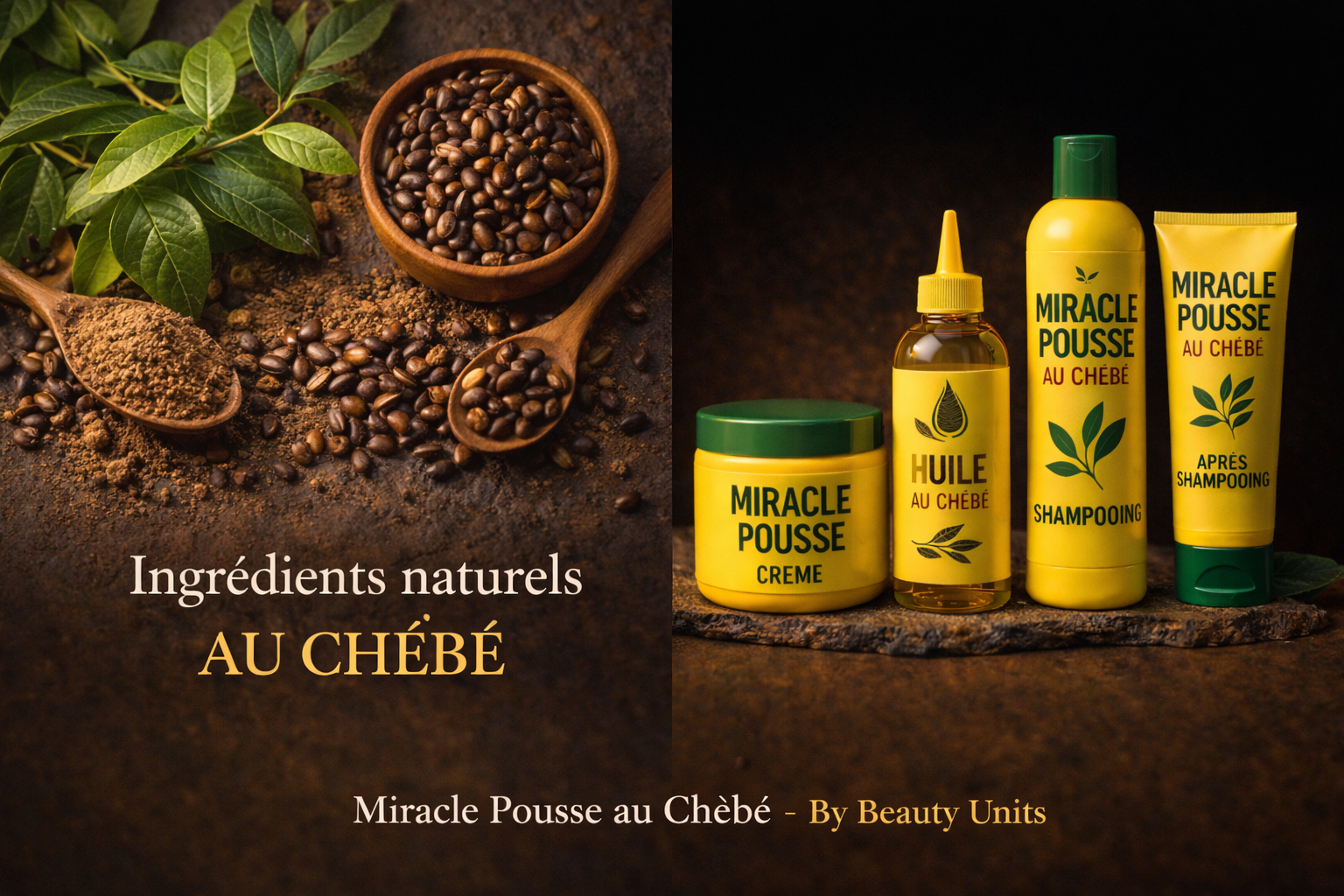 Miracle Pousse au Chébé – Gamme Complète Croissance & Fortification | Beauty Units

🌿 Résultats visibles – Cheveux plus longs, plus forts, plus denses
Inspirée des secrets capillaires africa
